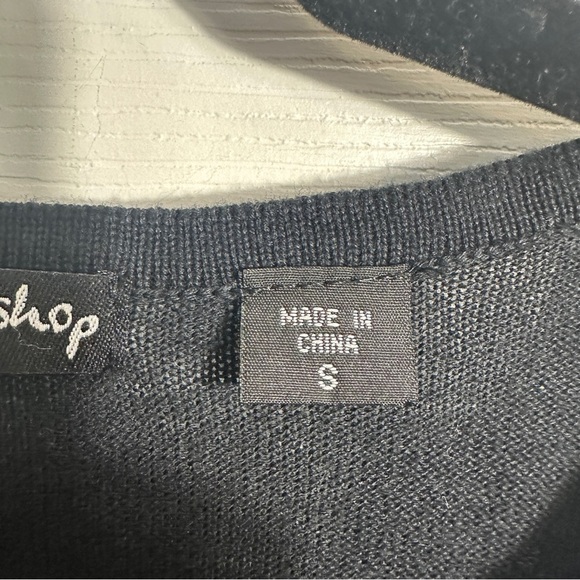 Michael Simon sz. S black snowflake embellished sweater, cardigan, holiday, xmas - Picture 7 of 10